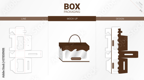 box packaging design cake 