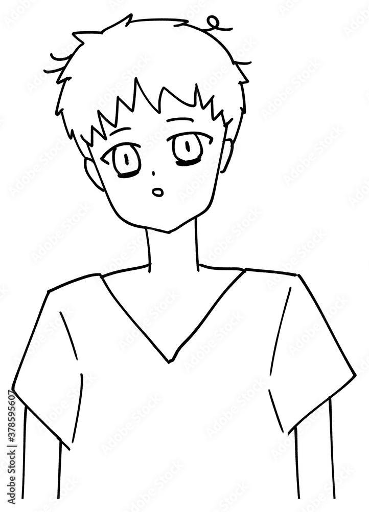 睡眠不足の目の下に隈のある看護師 【線画】 睡眠不足の目の下に隈のある看護師 【線画】