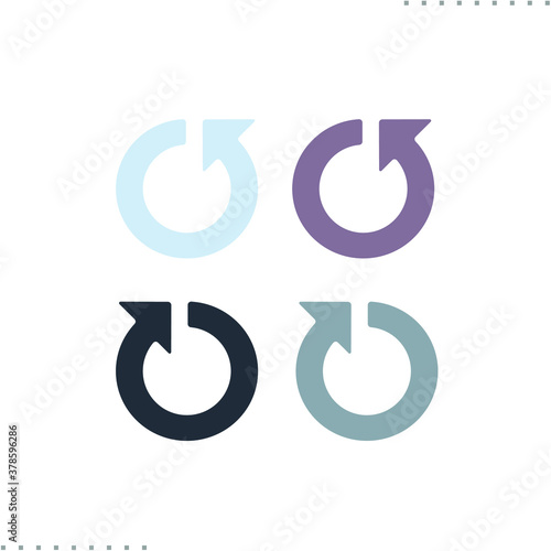 update button vector icon in flat