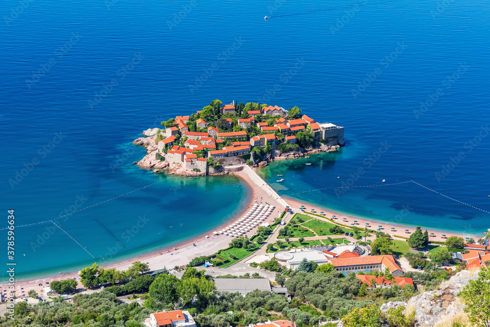 Beautiful Sveti Stefan islet near Budva, Montenegro