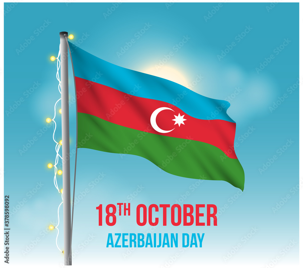 Azerbaijan independence day or republic day vector illustration