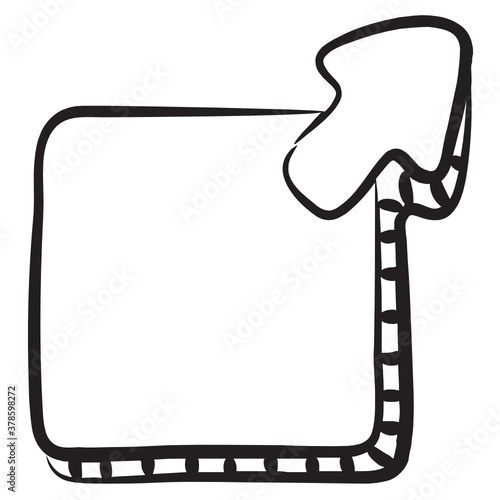 
Screen expand tool icon in hand drawn style 
