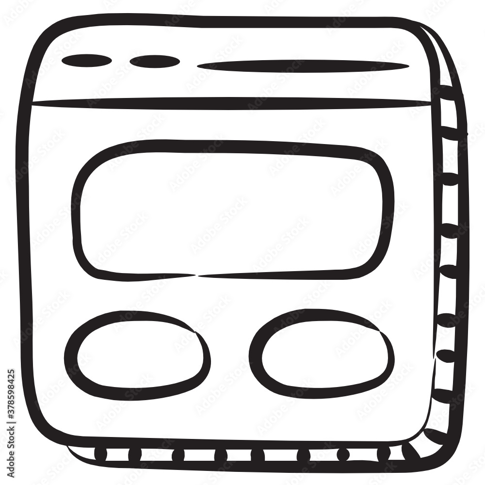 A doodle line design of web layout icon
A doodle line design of web layout icon