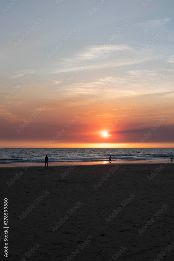 Sunset in a beach
