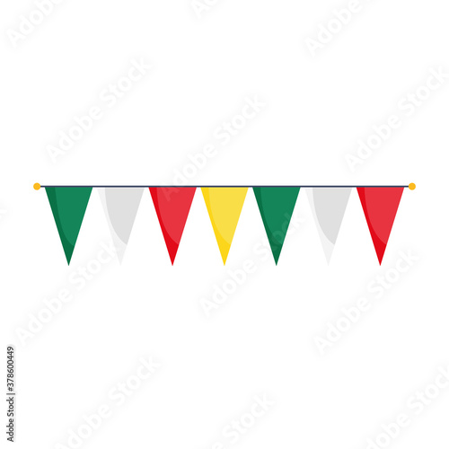Free Download pennants party decoration celebration isolated icon over white background - GFXLoad