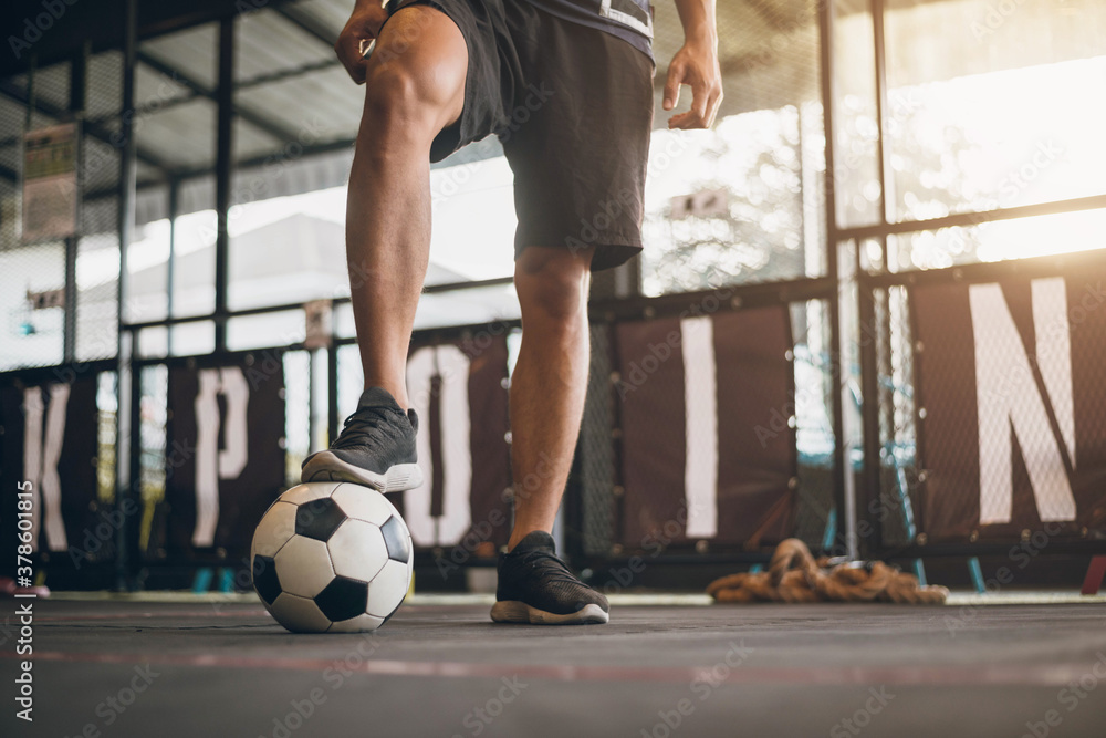 Man playing football