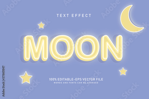 moon text effect editable vector file text design vector