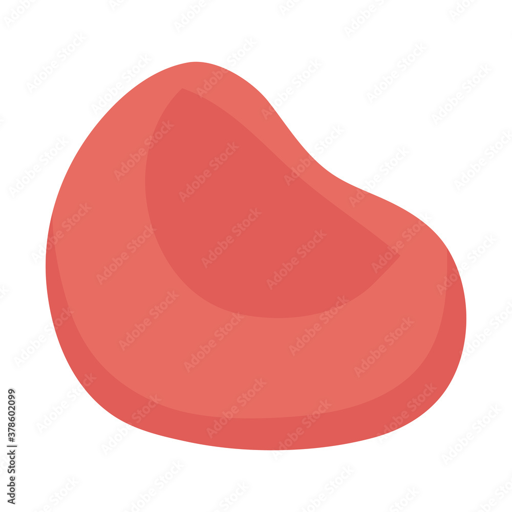 red bean chair comfort isolated design white background red bean chair comfort isolated design white background