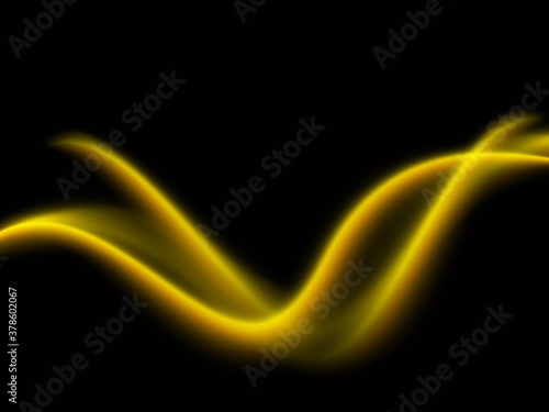 Abstract gold wave background Gold flow wave