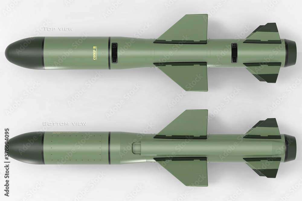 3D render of an air-to-ground missile 3D render of an air-to-ground missile
