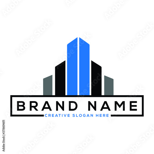 Real state logo design with vector template
