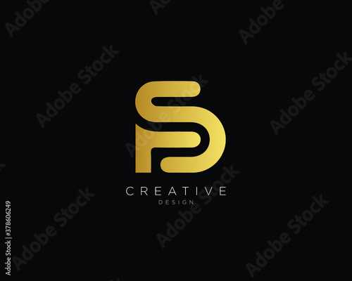 Professional and Minimalist Letter FS PS Logo Design, Editable in Vector Format