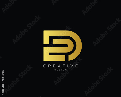 Professional and Minimalist Letter 2D D2 Logo Design, Editable in Vector Format