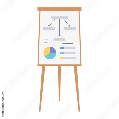 business report board presentation isolated design white background