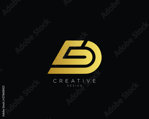 Professional and Minimalist Letter GD Logo Design, Editable in Vector Format photo