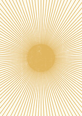 Sierkussen Geel Abstracte boho zon minimalistische kunst  © Tolchik