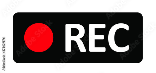 Framed recording sign Mobile home video camera viewfinder Overlay film Fun live rec Vector funny player Full hd format of frame template lines Funny camera frames Line app focusing screen flat panel