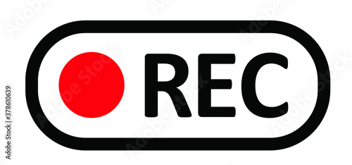 Framed recording sign Mobile home video camera viewfinder Overlay film Fun live rec Vector funny player Full hd format of frame template lines Funny camera frames Line app focusing screen flat panel
