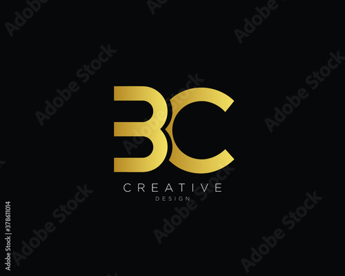 Professional and Minimalist Letter BC Logo Design, Editable in Vector Format