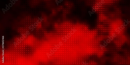 Dark Orange vector pattern with spheres. Modern abstract illustration with colorful circle shapes. Design for posters, banners.