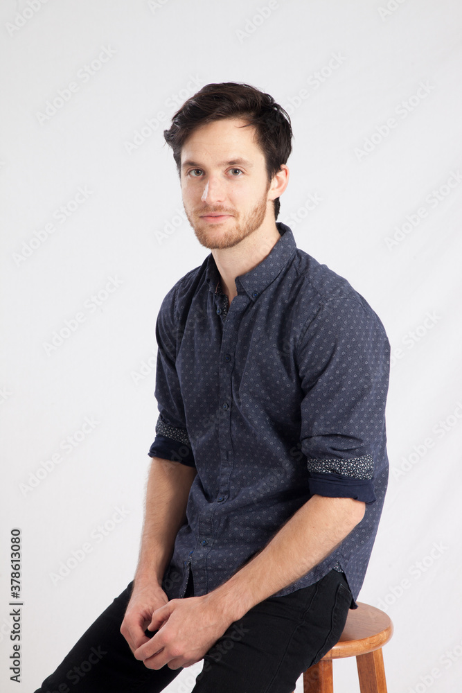 Pensive Caucasian Man looking thoughtful Pensive Caucasian Man looking thoughtful
