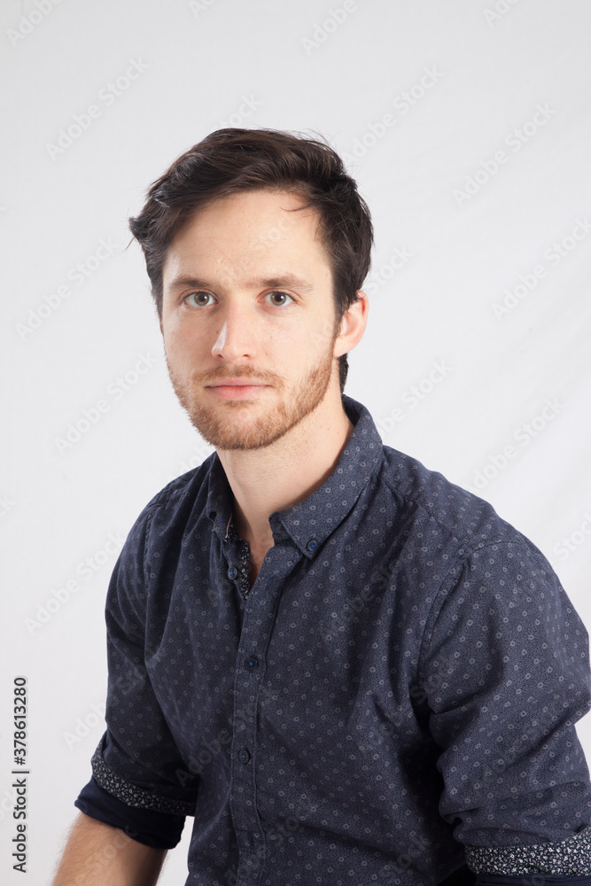Pensive Caucasian man Pensive Caucasian man