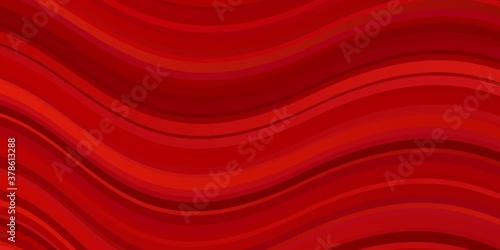 Light Red vector layout with wry lines. Abstract illustration with bandy gradient lines. Best design for your ad, poster, banner.