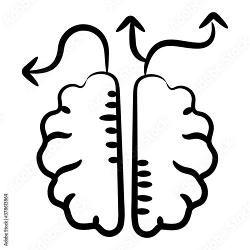 
Design of analytical thinking in modern doodle style 
