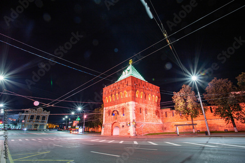 old night Kremlin Nizhny Novgorod