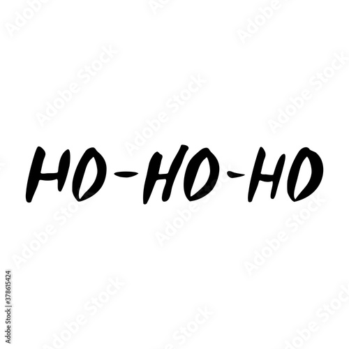 Lettering Ho-Ho-Ho isolated on a white background. Traditions and symbols of the New year.