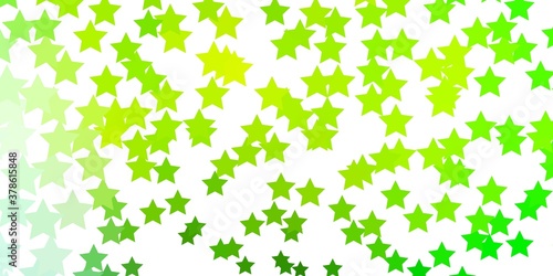 Light Green vector layout with bright stars. Colorful illustration with abstract gradient stars. Pattern for websites  landing pages.