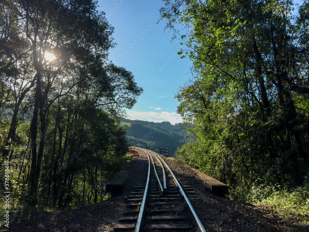 Old Railway in the middle of a mountain Old Railway in the middle of a mountain