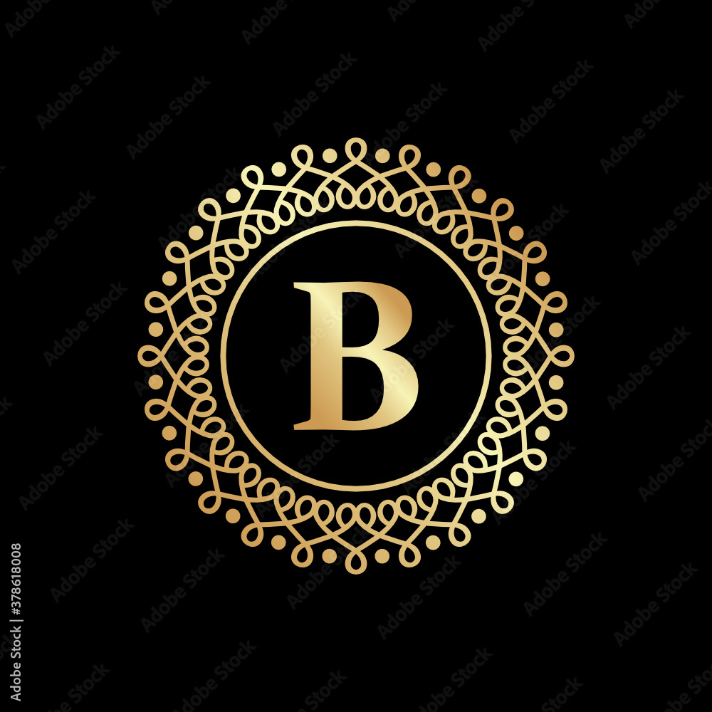 Fototapeta premium B Letter Luxury Logo Design Template Inspiration