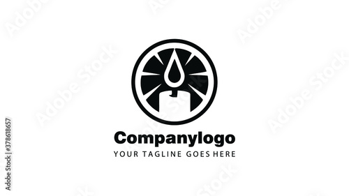 Candle for simple logo design