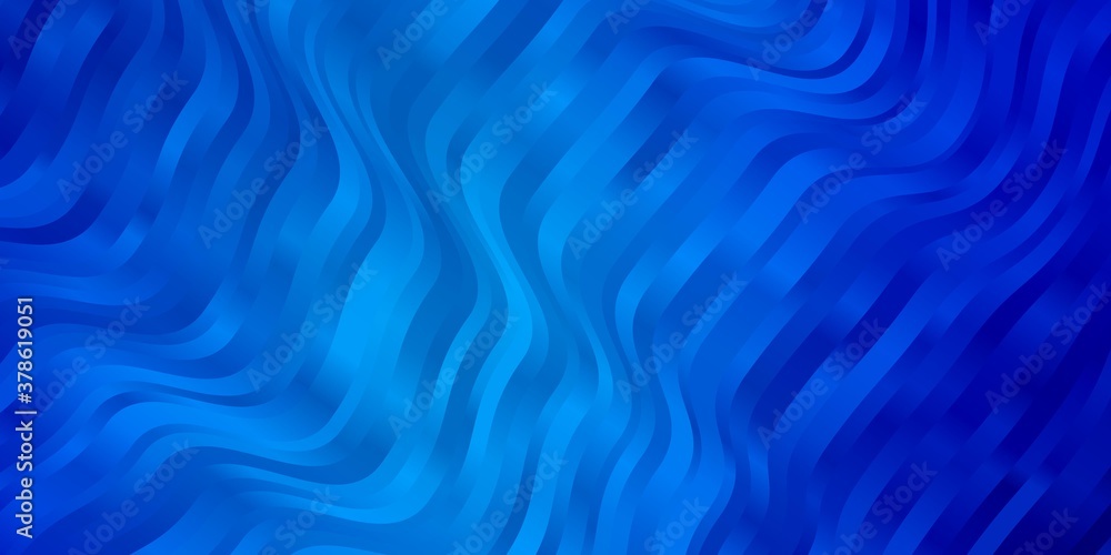 Obraz premium Light BLUE vector template with curves. Brand new colorful illustration with bent lines. Pattern for booklets, leaflets.