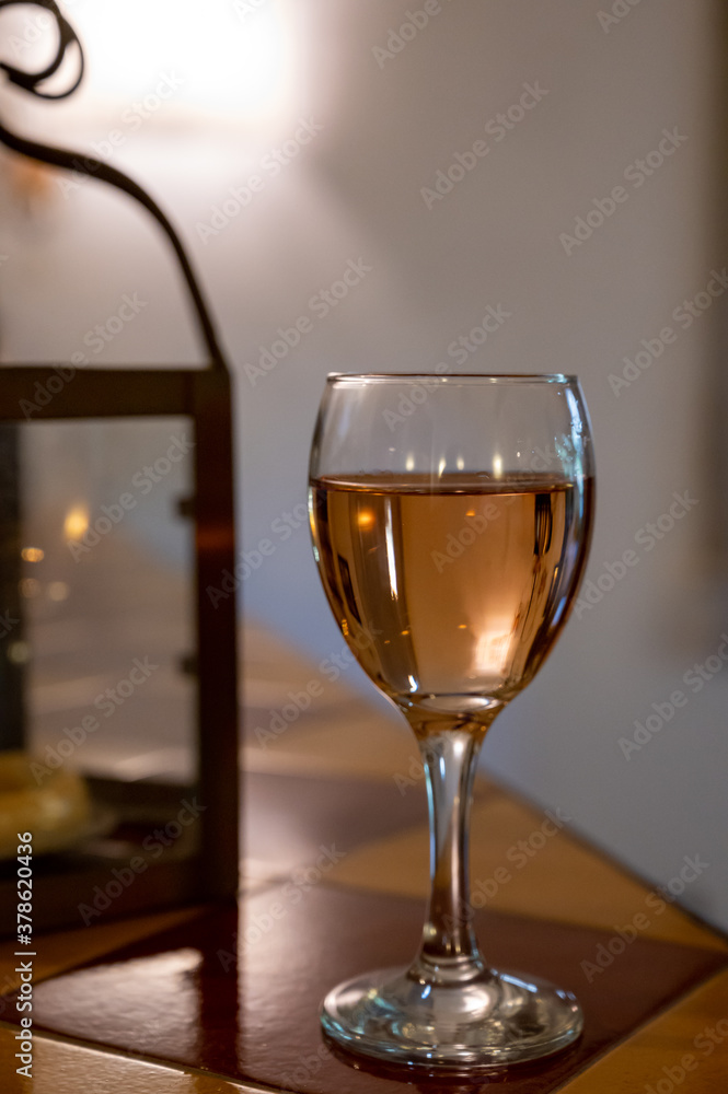 Tasting of local rose wine from Aix en Provence, Provence, France Tasting of local rose wine from Aix en Provence, Provence, France