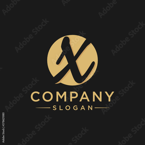 X Letter Luxury Logo Design Template Inspiration