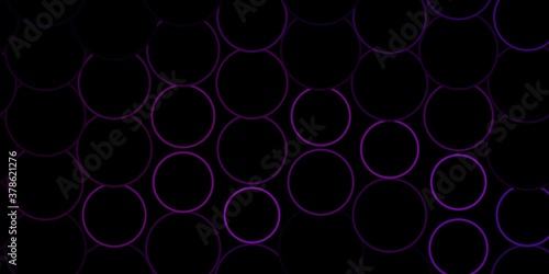 Dark Purple vector background with circles. Abstract colorful disks on simple gradient background. New template for your brand book.