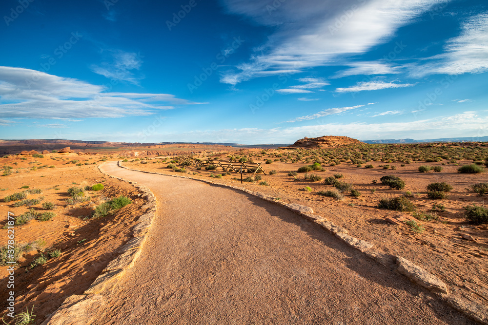 Red rough road of Arizona, USA