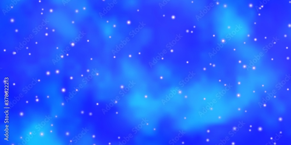 Light BLUE vector template with neon stars. Blur decorative design in simple style with stars. Pattern for new year ad, booklets. Light BLUE vector template with neon stars. Blur decorative design in simple style with stars. Pattern for new year ad, booklets.