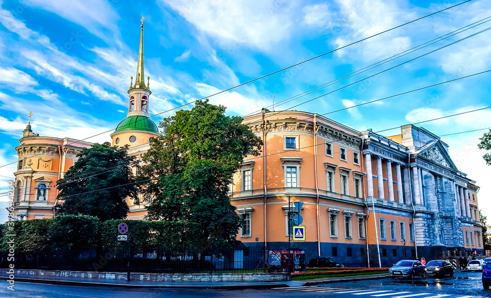 Obraz premium The Mikhailovsky (St. Michael's) Castle also known as Engineer Castle in St.Petersburg, Russia.