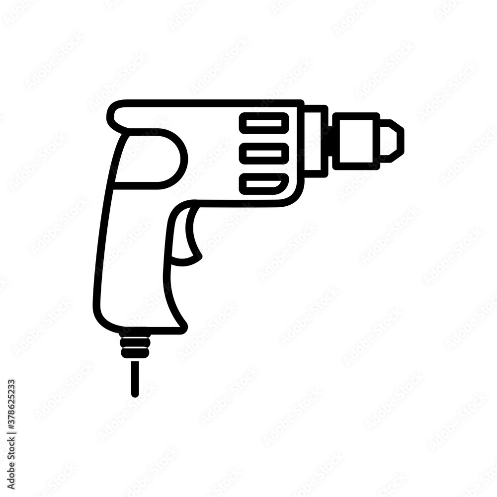 Electric hand drill icon vector collection Electric hand drill icon vector collection