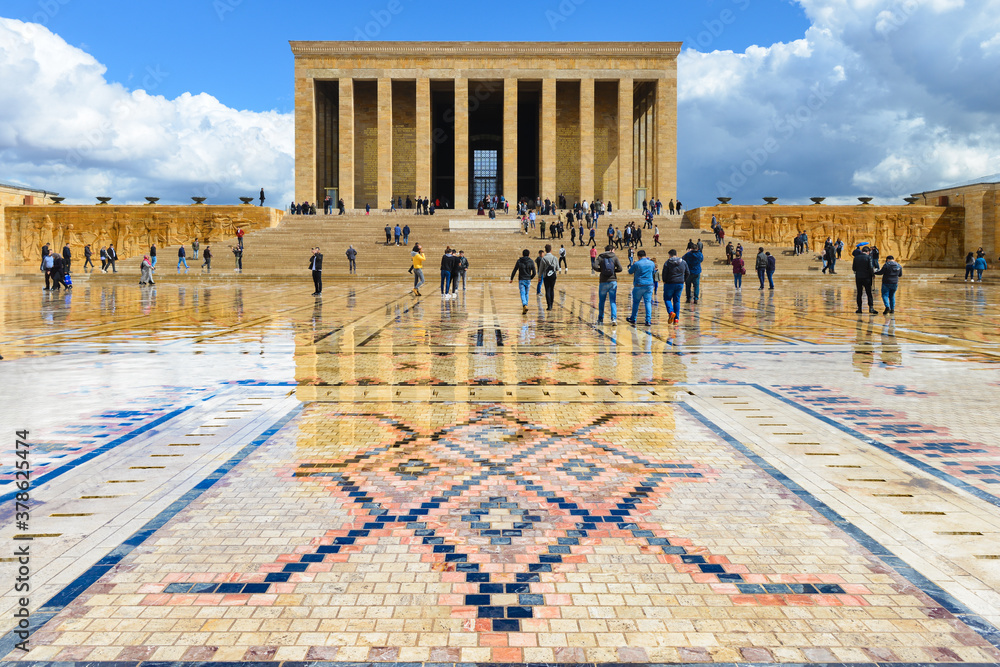 Ankara - Turkey, Mausoleum of Ataturk (Anitkabir) in a rainy day