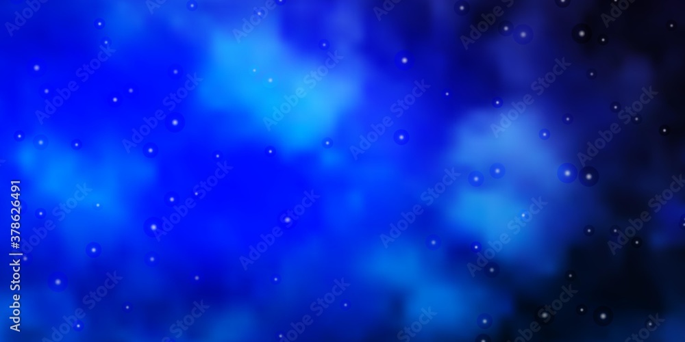 Light BLUE vector texture with beautiful stars. Shining colorful illustration with small and big stars. Theme for cell phones.