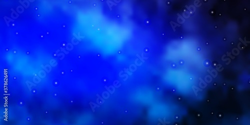 Light BLUE vector texture with beautiful stars. Shining colorful illustration with small and big stars. Theme for cell phones.