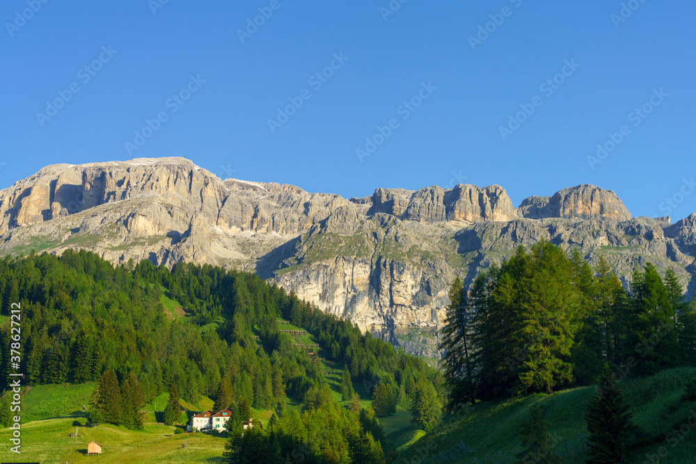 Arabba, mountain village in the Dolomites