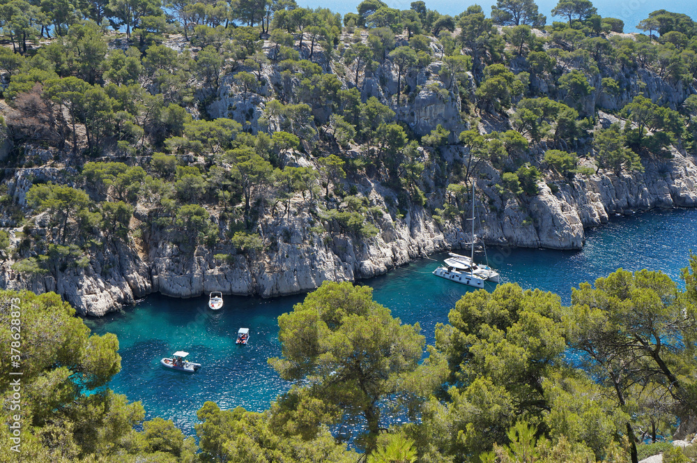 Water recreation in the Calanques National Park. France