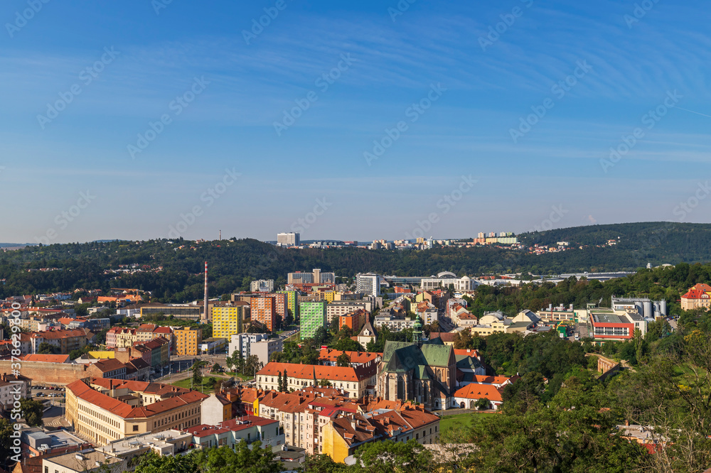 A view of the city of Brno in the Czech Republic in Europe.