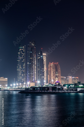 Abu Dhabi cityscape at night