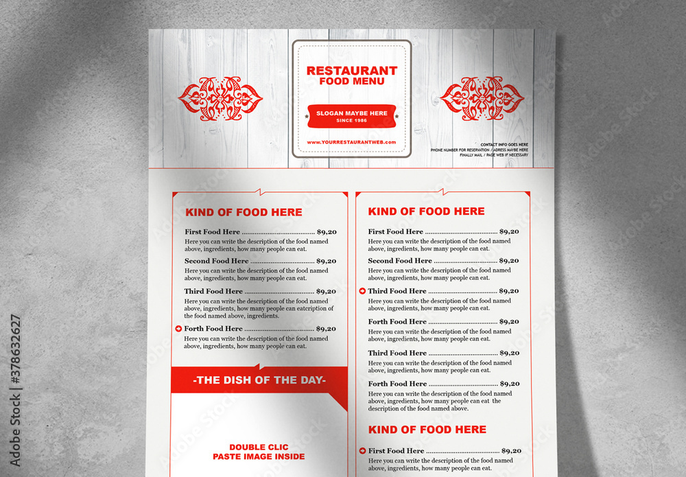 Stylish Food and Drink Poster Layout Stock Template | Adobe Stock